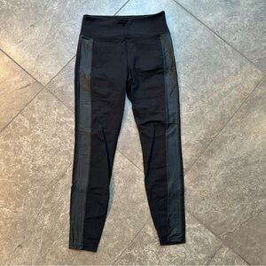 Athleta Charcoal Leggings with Side Detail